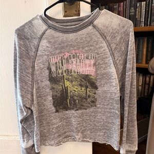 Gray Wild Beauty Women's Crew Neck Sweatee. I get c